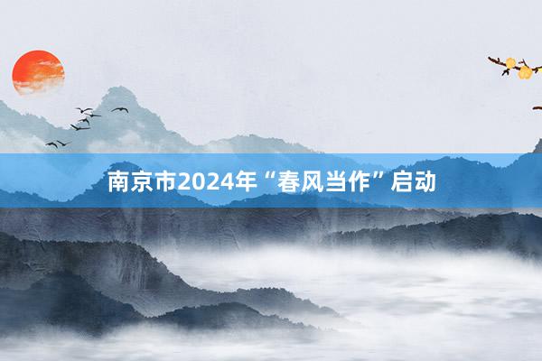 南京市2024年“春风当作”启动